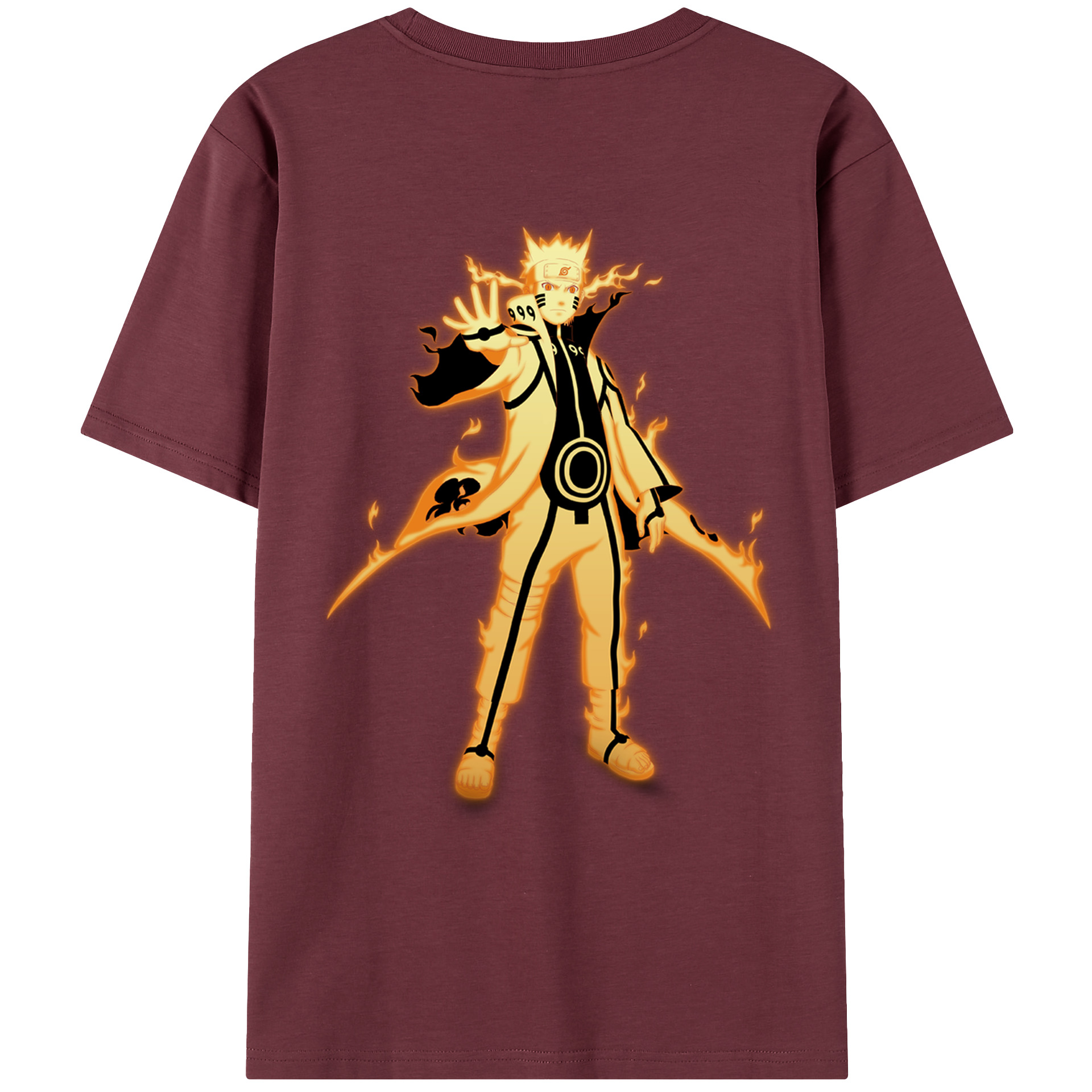 （画像用） NARUTO -ナルト- うずまき ナルト Uzumaki Naruto 綿100％半袖Tシャツ（背面プリント）